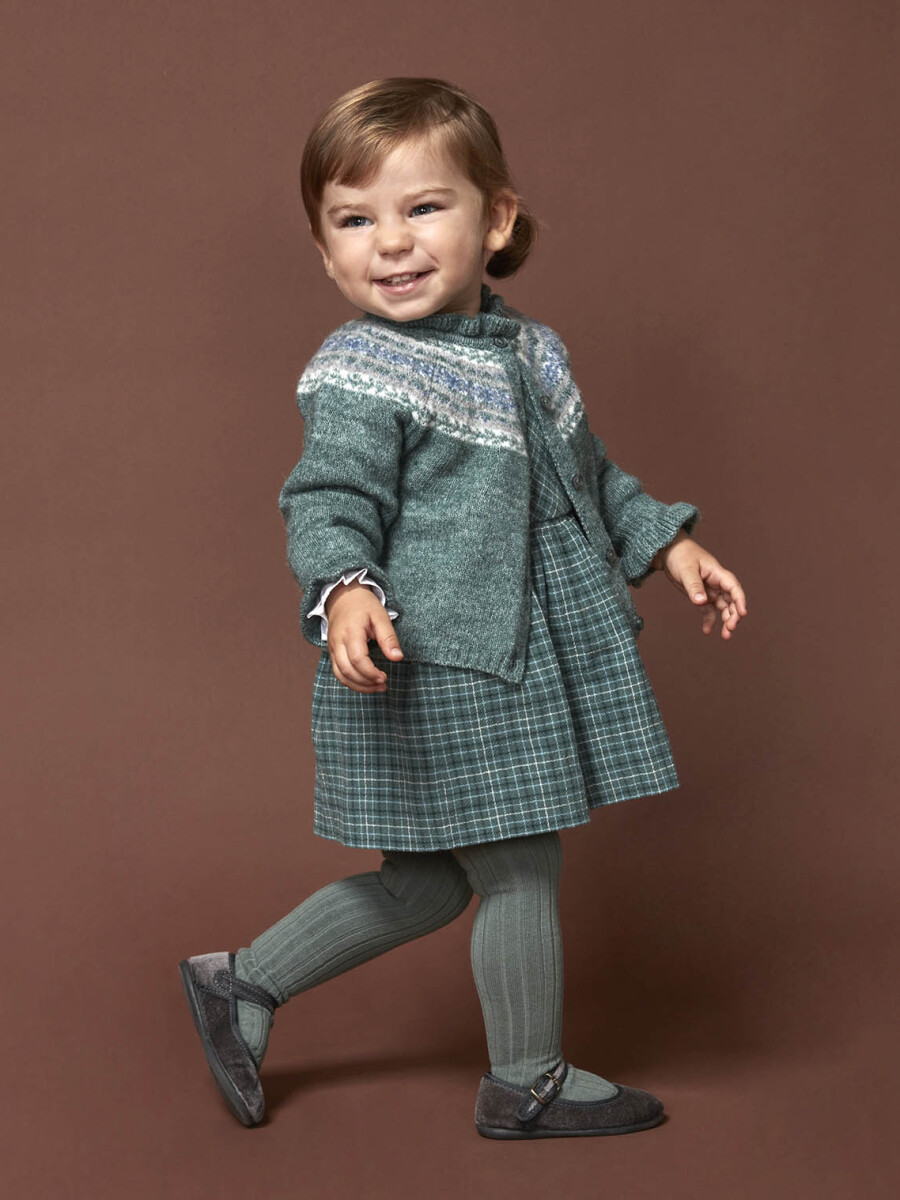 Chaqueta De Greca Con Volante Verdoso