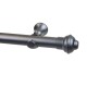 Barrote cortina metal Eurometal 2,0m + 2 soportes GRIS OSCURO