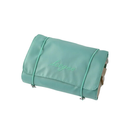 Neceser plegable con estuches con velcro Verde
