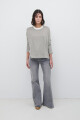 REMERA NECK GRIS
