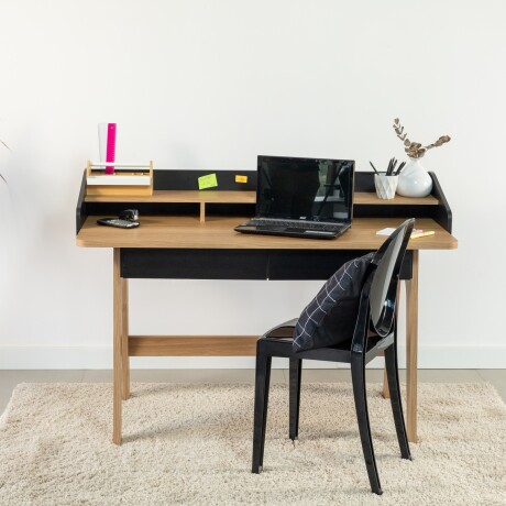 Escritorio Flexus 139 Negro y Madera
