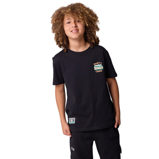 Remera Rusty Lungud Niño - Negro Remera Rusty Lungud Niño - Negro