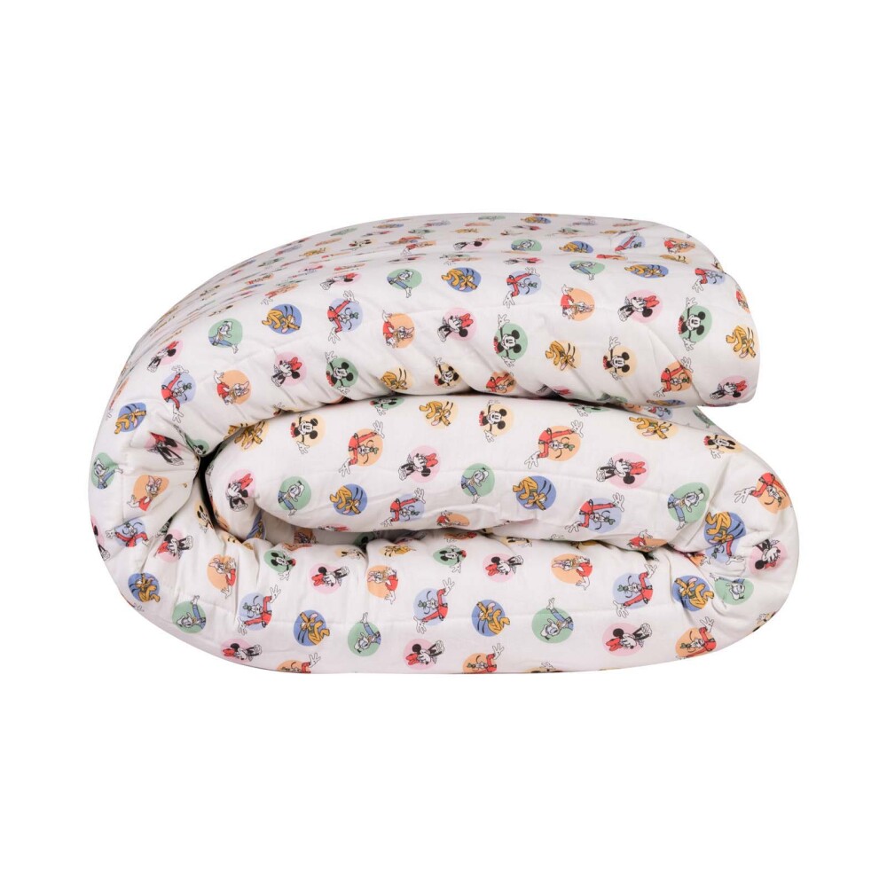 ACOLCHADO 1 PLAZA ALGODON NATURAL-BEIGE MICKEY&FRIENDS II ARENA