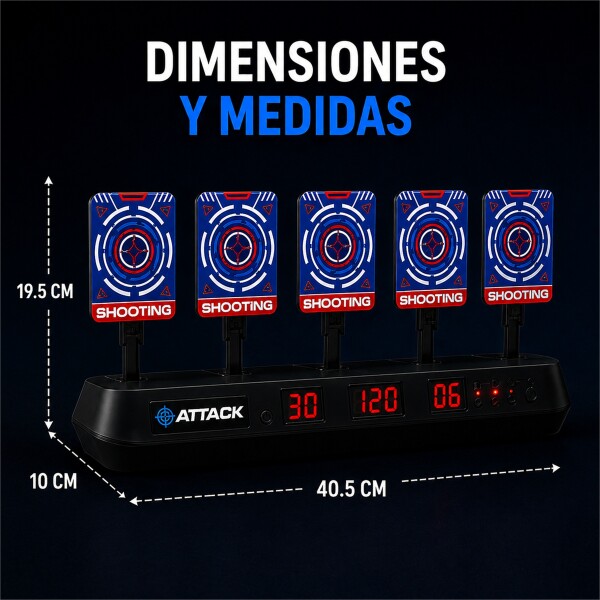 Blanco Electrónico para Dardos con 5 Objetivos Automáticos Azul 1