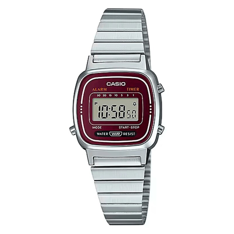 Reloj Casio Retro LA670WA-1DF para dama en acero Reloj Casio Retro La670wa-4 Para Mujer En Acero