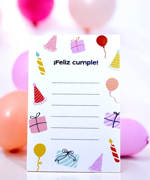 Tarjeta cumpleaños 10x15. DISEÑO 15