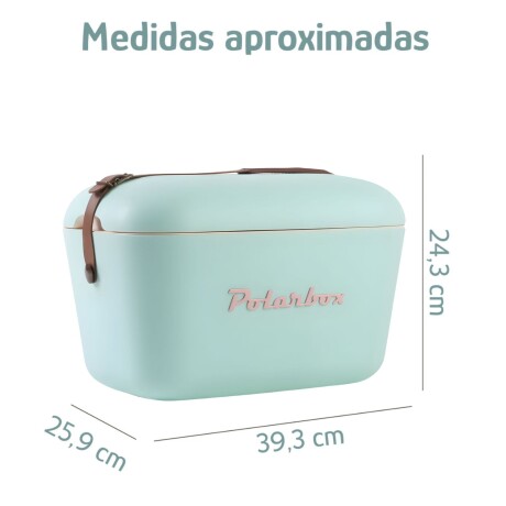 Conservadora Hielera Polarbox Vintage 12 Litros Con Asada POP Verde Agua y Rosa