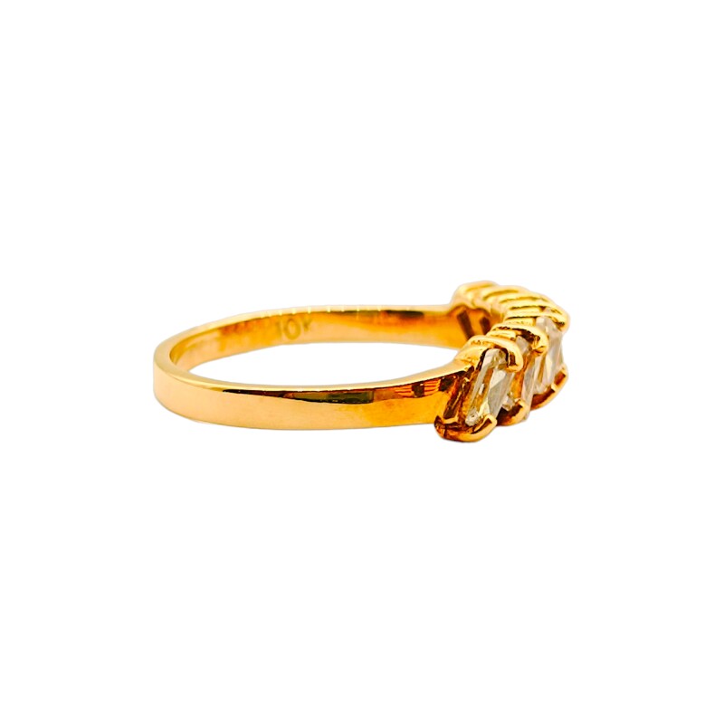 Anillo Baguette-Oro bajo-Piedra Zirconia-AN8035 conpiedra
