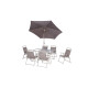 Juego de comedor exterior Santa Lucia de acero 8 piezas taupe Juego de comedor exterior Santa Lucia de acero 8 piezas taupe