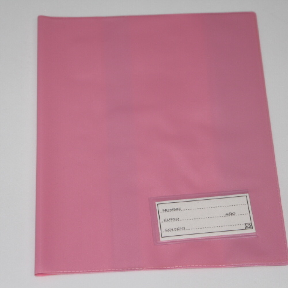 FORRO PLASTICO P.V.C. PARA CUADERNO COLOR ROSADO
