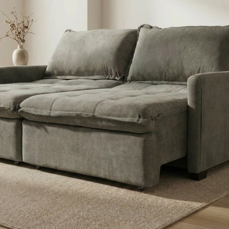 Sofá Cama Oliver - Tela Microfibra 12075 (Salvia)