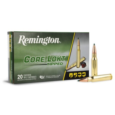Bala Remington Cal 308win Core-Lokt Tipped 165gr 2 Bala Remington Cal 308win Core-Lokt Tipped 165gr 2