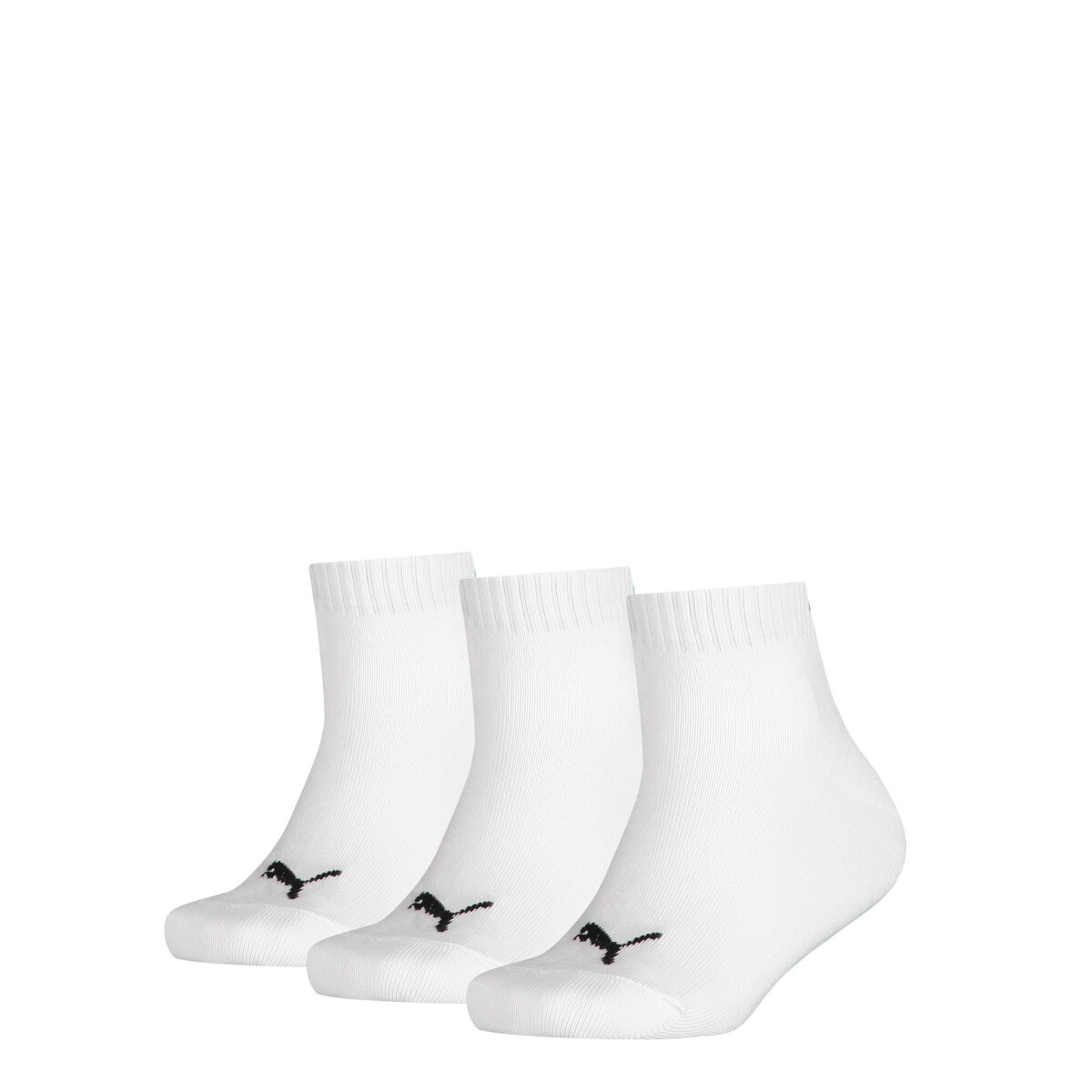 Medias Puma Quarter 3-Pack Unisex - Blanco 