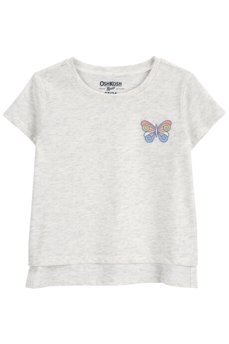 Remera de algodón con bordado mariposa Remera de algodón con bordado mariposa