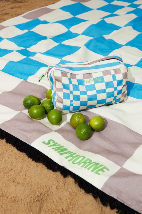 Estuche damero multicolor