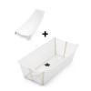 Baño Plegable Flexi Bath XL Transparente/Beige + Soporte Cuchara Stokke Baño Plegable Flexi Bath XL Transparente/Beige + Soporte Cuchara Stokke