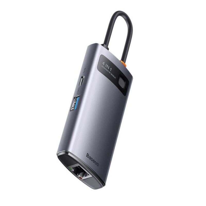 Adaptador Baseus 4 en 1 USB-C / USB-A X3 + RJ45 WKWG070113 Adaptador Baseus 4 en 1 USB-C / USB-A X3 + RJ45 WKWG070113