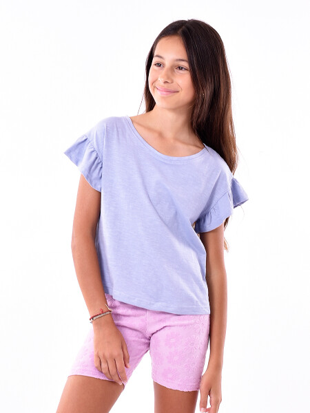 REMERA INÉS KIDS AZUL CLARO