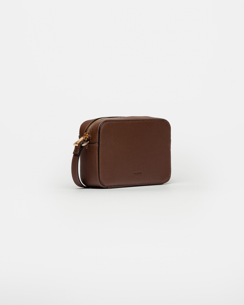 Mini Bag Lane En Efecto Cuero Zaffiano Marron