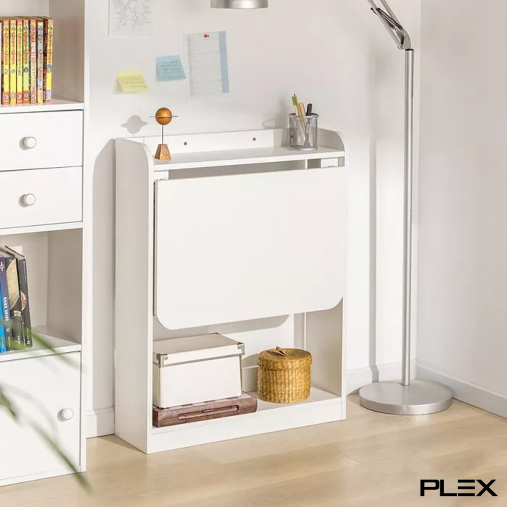 Escritorio Plex + Silla giratoria ecocuero Blanco