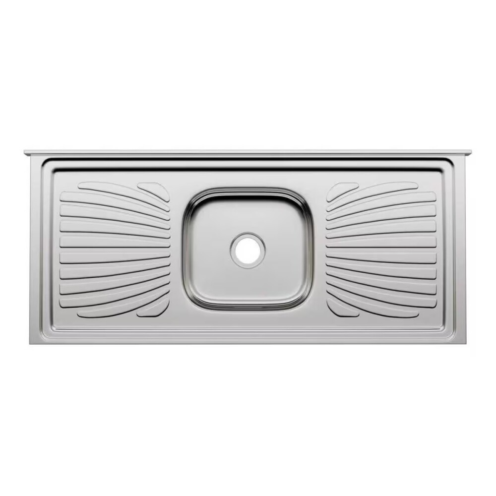 Mesada con pileta acero inox 120cm concreto, pileta con valvula Mesada Con Pileta Acero Inox 120cm Concreto, Pileta Con Valvula