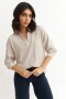 Blusa manga ranglán BEIGE
