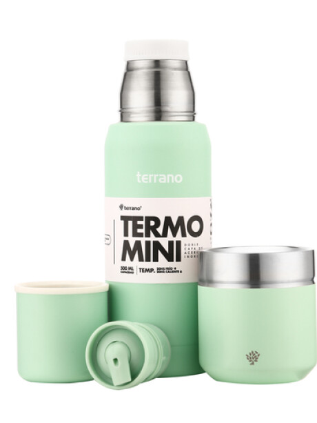 Kit Termo Mini + Mate Folkie Verde Agua