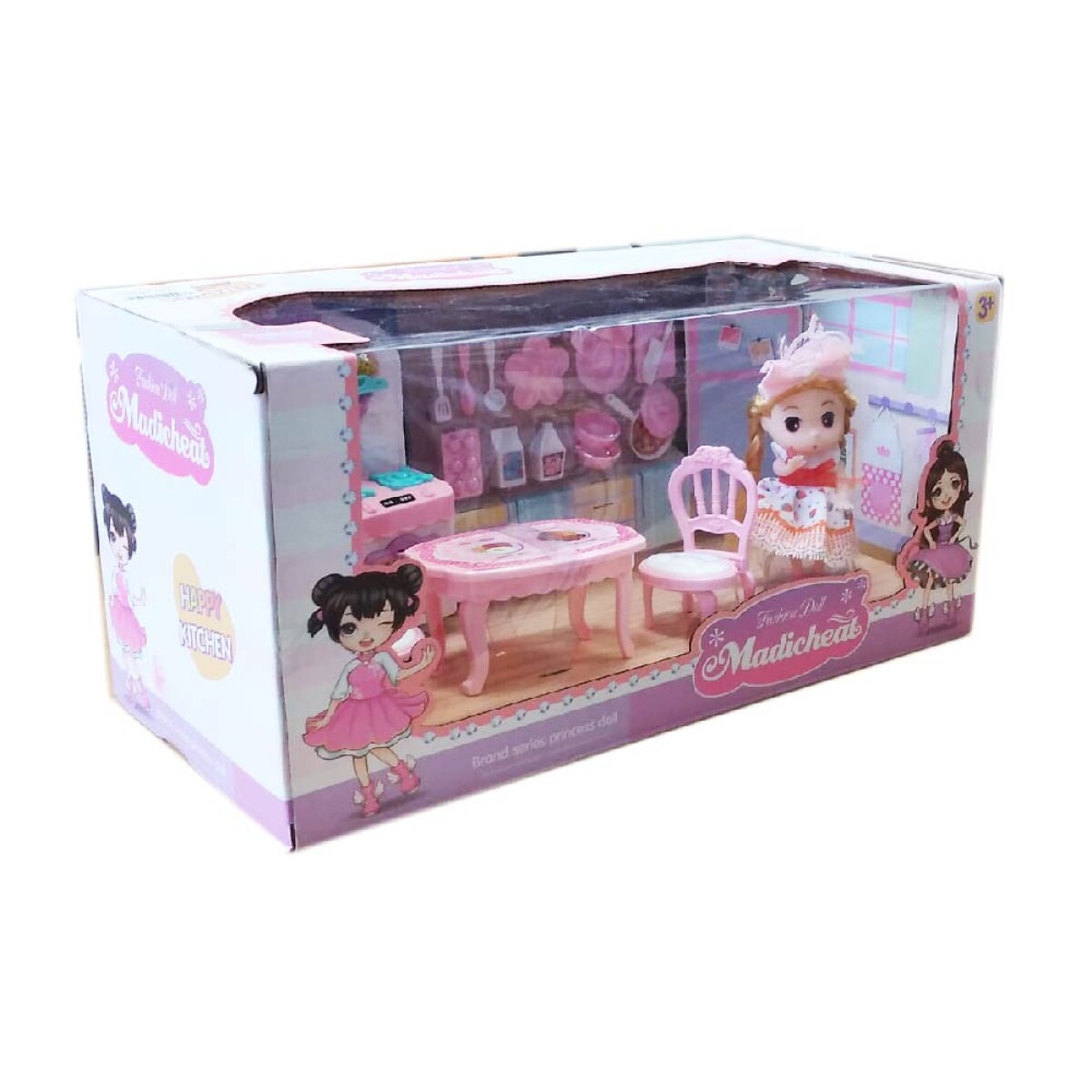Muñeca Con Juego De Comedor Y Accesorios 