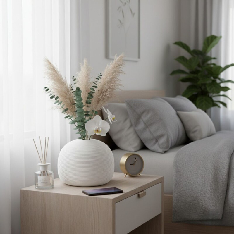 BASE CERAMICA BLANCA 18X18X12CM Unica