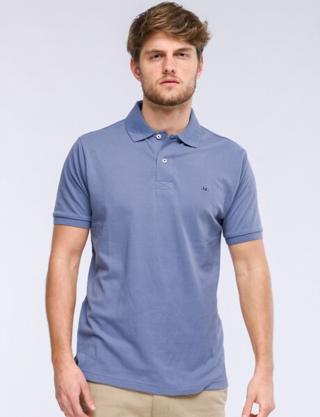 Remera polo pique lisa Piedra
