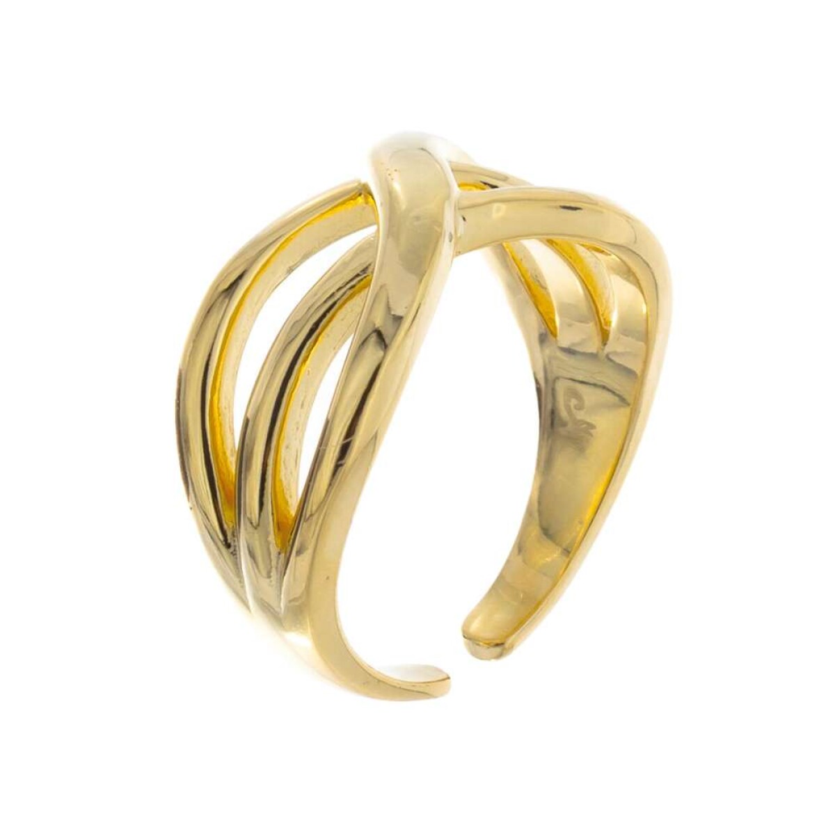 Anillo De Plata 925 - Baño De Oro Amarillo 