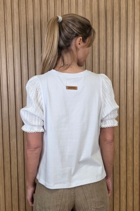 Remera Rosita Broderie Blanco