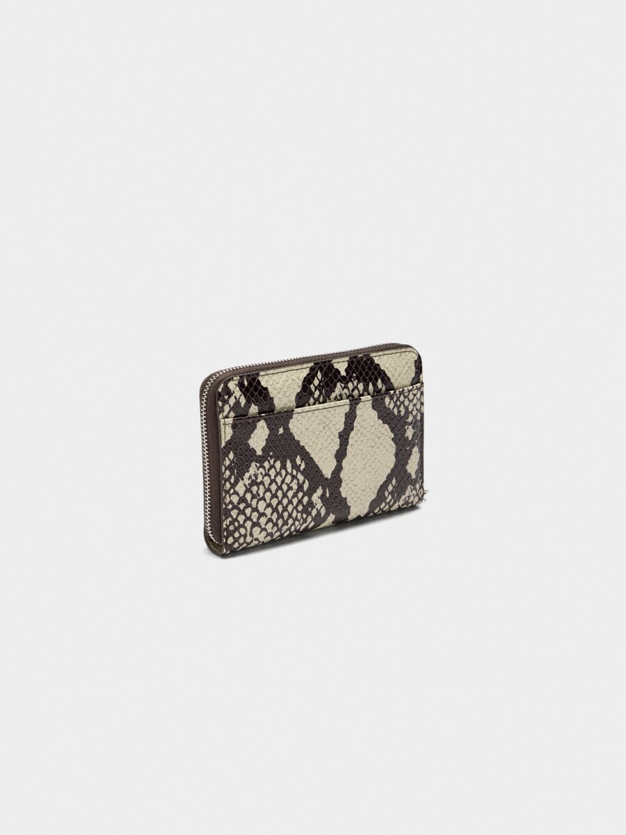 Cartera Estampada Animal Con Cremallera S multicolor