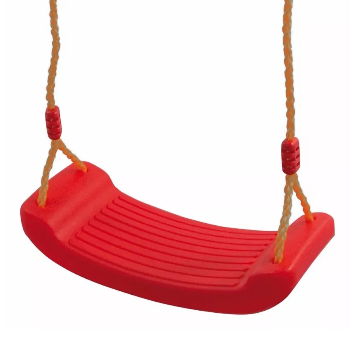 Hamaca Infantil Plástico Rígido c/Cuerdas Gruesas Ajustables - Rojo 