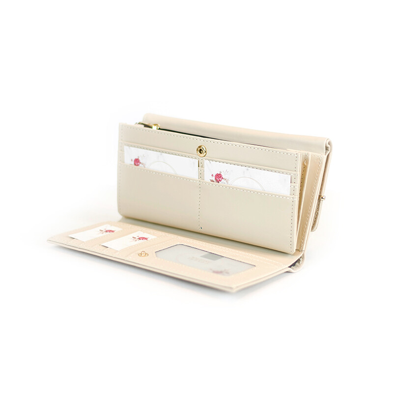 BILLETERA COVERI LARGA BEIGE