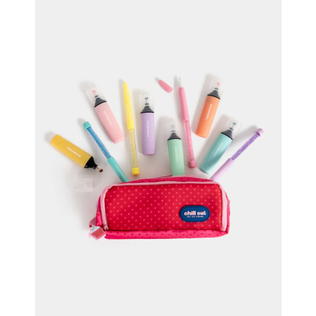 Cartuchera Estampada Rojo Medio