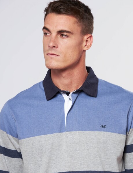 REMERA POLO RAYADA Denim