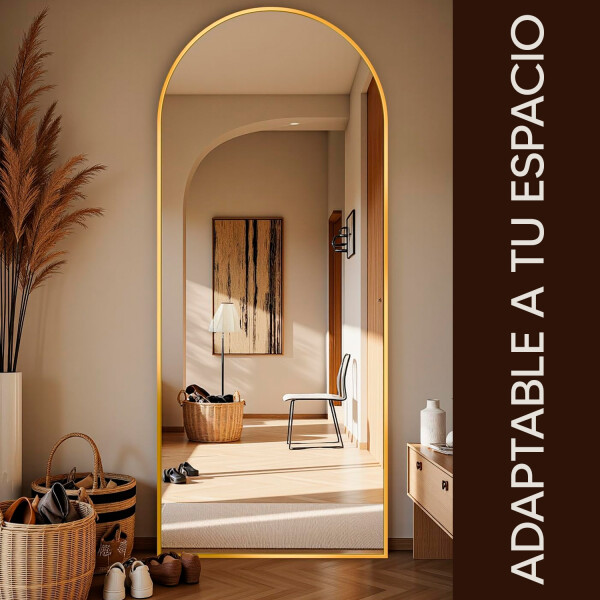 Espejo Medio Punto Entero F-m02 De 140 X 80cm DORADO