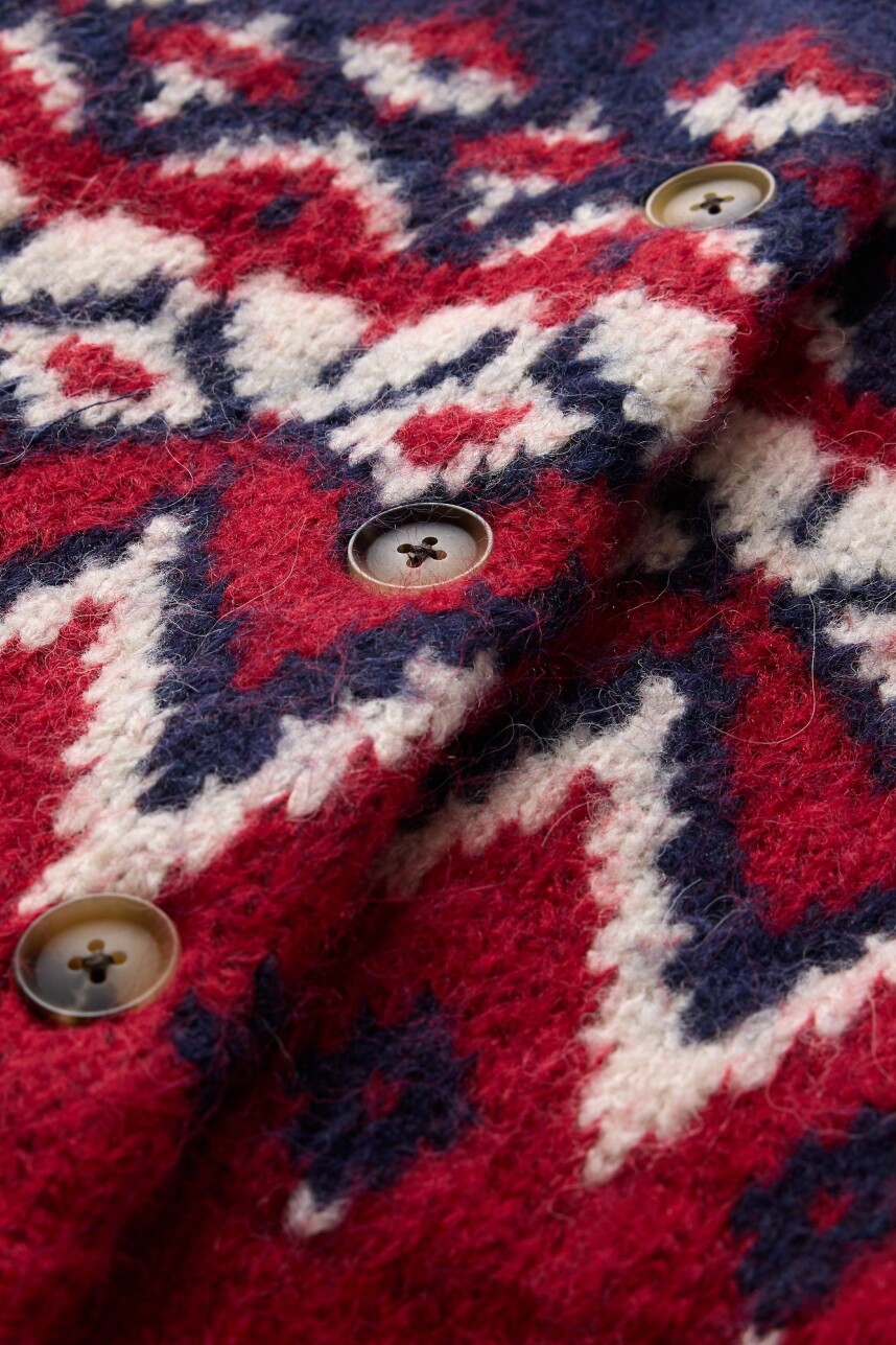 Saco Fair Isle Mujer Red Fairisle