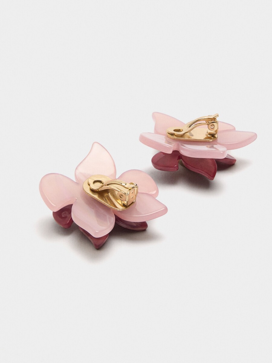 Pendientes De Flor De Resina multicolor