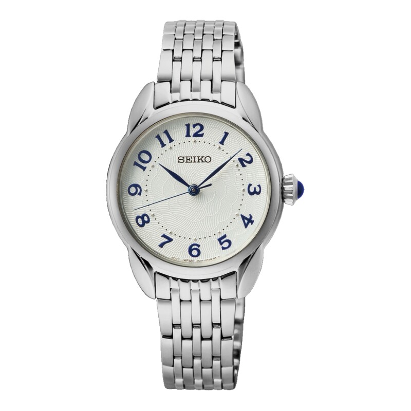 Reloj Seiko SUR561P1 para mujer con correa de acero Plateado
