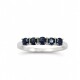 Anillo con zafiros en riel Anillo con zafiros en riel