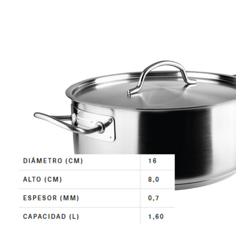 Cacerola inox con tapa 28x11cm 6.7 lts Cacerola inox con tapa 28x11cm 6.7 lts