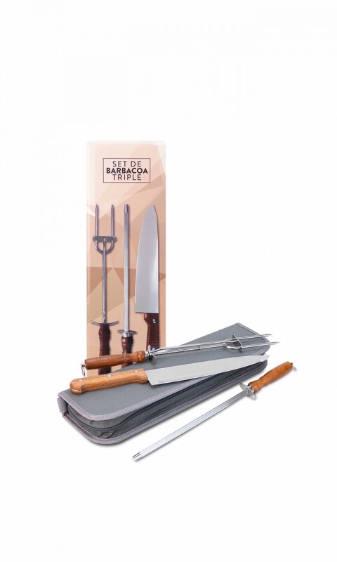 SET DE BARBACOA TRIPLE MURRAY GRIS