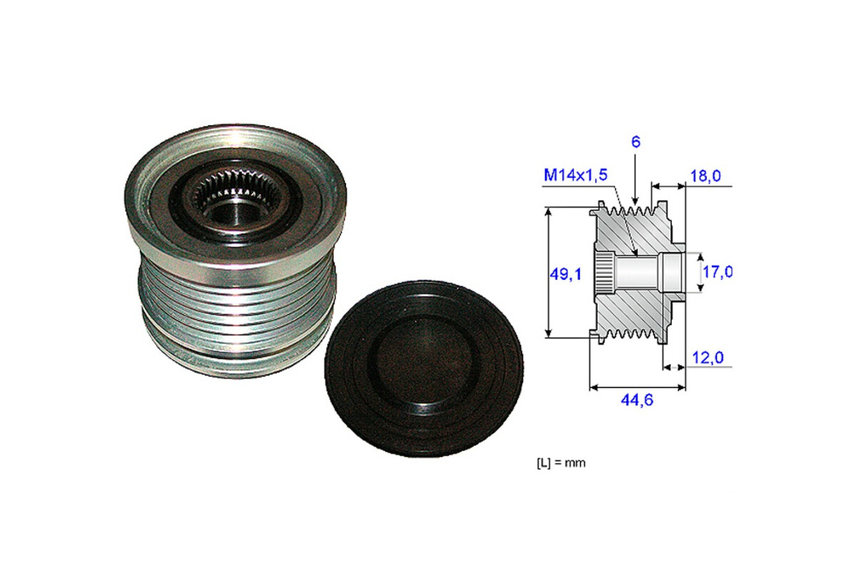 Polea Alternador Marcha Libre Ford Focus 14-25 Polea Alternador Marcha Libre Ford Focus 14-25