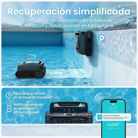 Limpiador Robot de piscina Aiper Scuba V3 inalambrico negro/azul