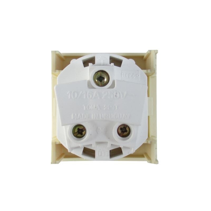 MODULO TOMA SCHUKO LATERAL Y CENTRAL 16A+T MARFIL PULIDO MODULO TOMA SCHUKO LATERAL Y CENTRAL 16A+T MARFIL PULIDO