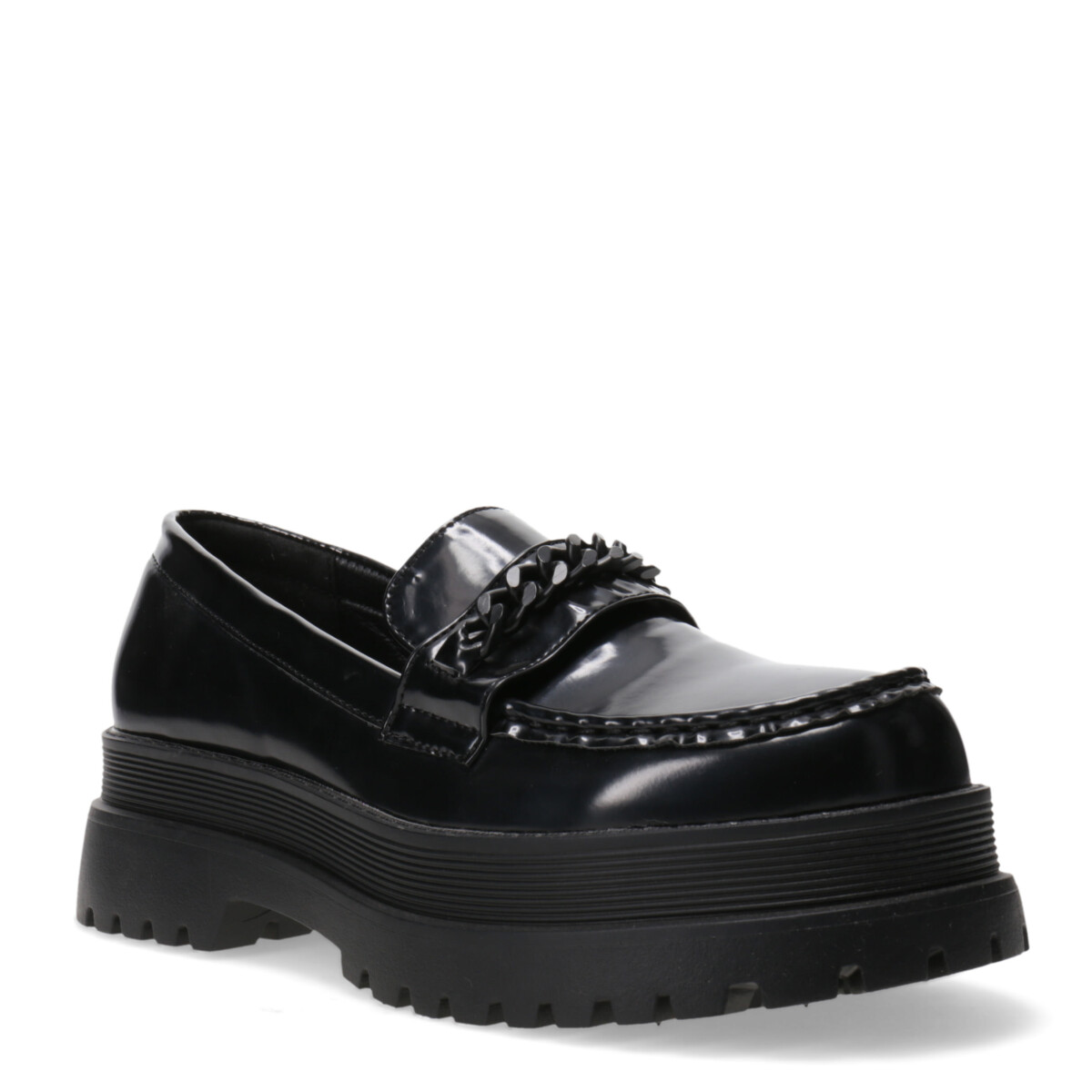 Zapato mocasin NIVIA de charol con cadena MissCarol - Black 
