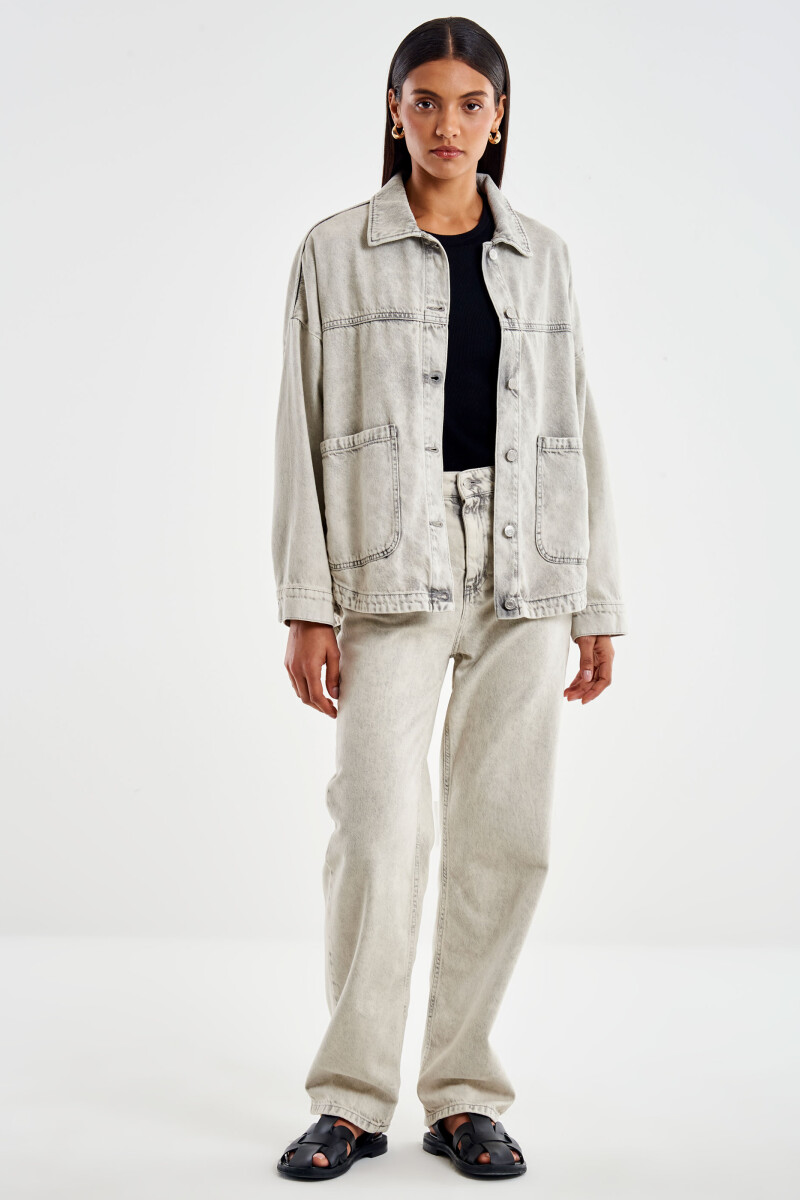 Chaqueta denim Gris