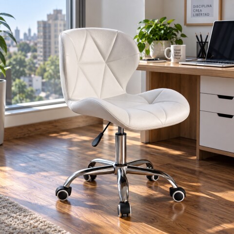 Silla Oficina Imback Escritorio Ergonomica Cuero Sintético IMBACK Color Blanco Silla Oficina Imback Escritorio Ergonomica Cuero Sintético IMBACK Color Blanco